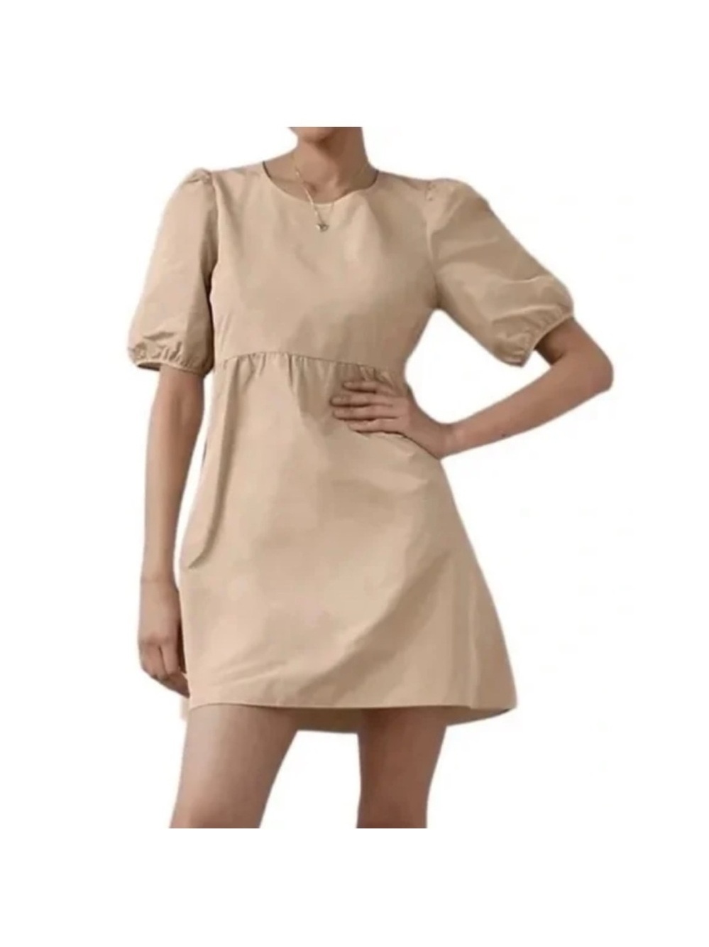 Aritzia Wilfred Babydoll Fantasy Dress Cream